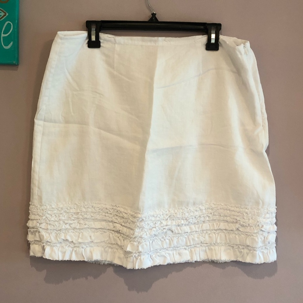 Linen Skirt (one in white and one in dark cream)